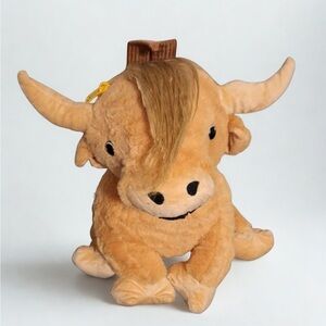 Highland Cow Plush Backpack